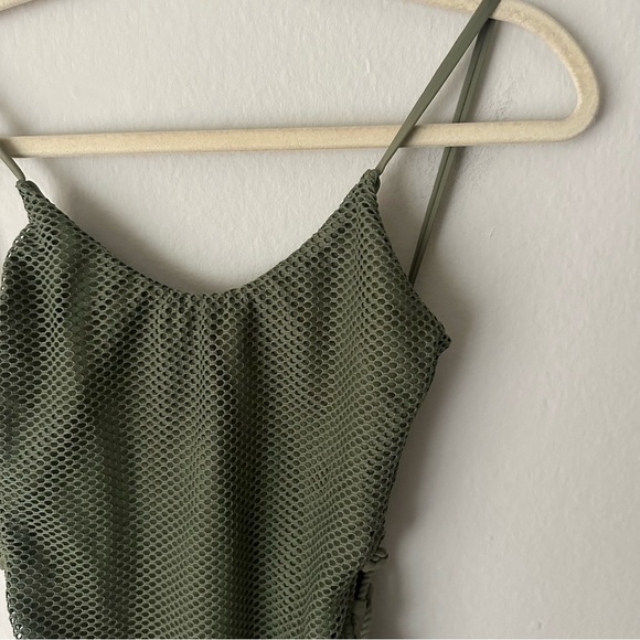 Billabong Meshin' With You Olive Green One Piece Swimsuit Small - Picture 6 of 13